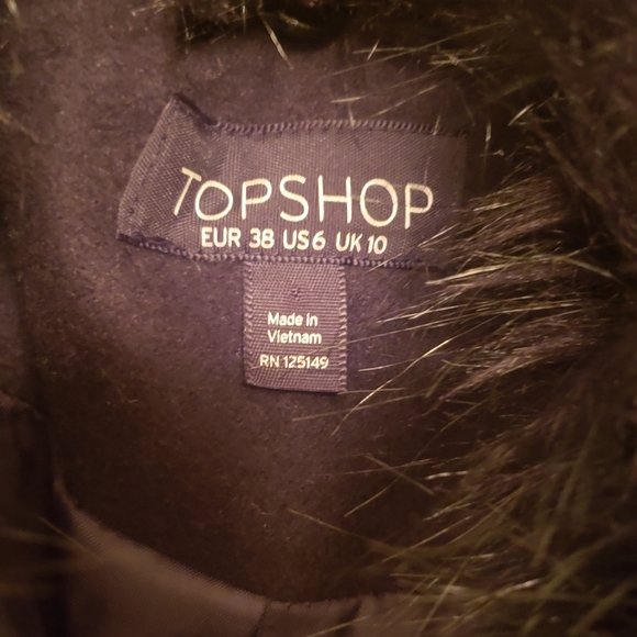 Topshop black coat - Picture 3 of 6